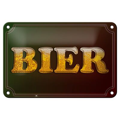 Metal sign notice 18x12cm beer alcohol wall decoration