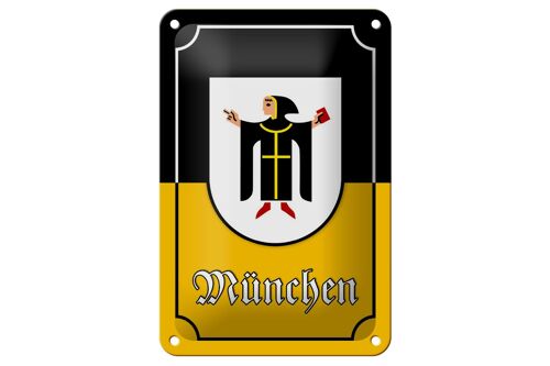 Blechschild Hinweis 12x18cm München Stadtwappen Bayern Dekoration