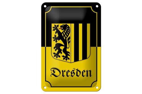 Blechschild Hinweis 12x18cm Dresden Stadtwappen Stadt Dekoration