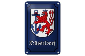 Signe en étain note 12x18cm blason de la ville de Düsseldorf décoration de la ville 1