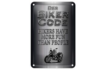 Panneau en étain pour moto, 12x18cm, code de motard, décoration de personnes plus amusantes 1