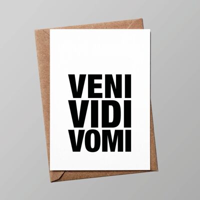 Carte "Happy hour" : Veni vidi vomi (avec enveloppe)