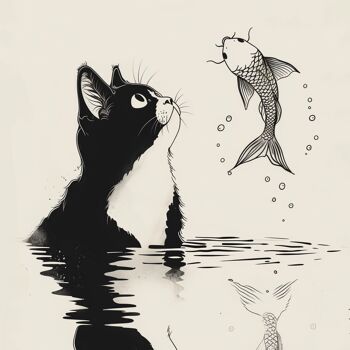 Affiche poisson chat et koi 4