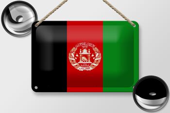 Signe en étain drapeau de l'afghanistan, 18x12cm, décoration du drapeau de l'afghanistan 2