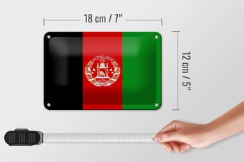 Signe en étain drapeau de l'afghanistan, 18x12cm, décoration du drapeau de l'afghanistan 5