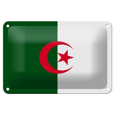 Blechschild Flagge Algeriens 18x12cm Flag of Algeria Dekoration