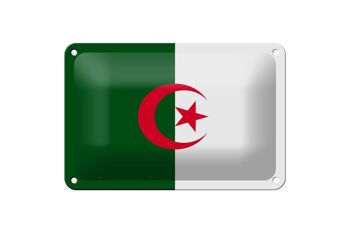 Signe en étain drapeau de l'algérie 18x12cm, décoration du drapeau de l'algérie 1