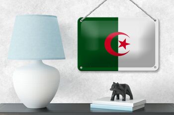 Signe en étain drapeau de l'algérie 18x12cm, décoration du drapeau de l'algérie 4