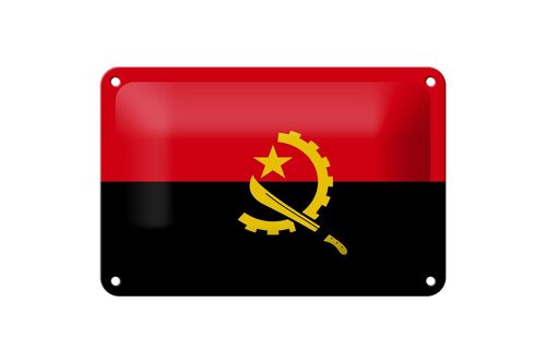 Blechschild Flagge Angolas 18x12cm Flag of Angola Dekoration