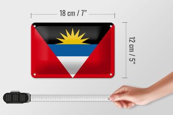 Drapeau en étain Antigua-et-Barbuda, 18x12cm, décoration de drapeau 5