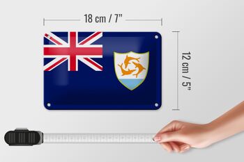 Signe en étain drapeau d'anguilla 18x12cm, décoration de drapeau d'anguilla 5