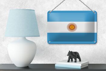 Drapeau en étain de l'argentine, 18x12cm, décoration du drapeau de l'argentine 4