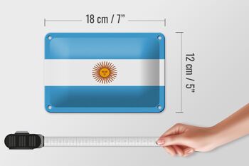 Drapeau en étain de l'argentine, 18x12cm, décoration du drapeau de l'argentine 5