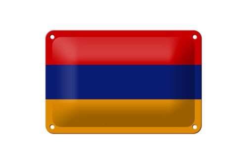 Blechschild Flagge Armenien 18x12cm Flag of Armenia Dekoration
