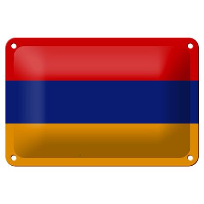 Cartel de hojalata Bandera de Armenia, 18x12cm, decoración de la bandera de Armenia