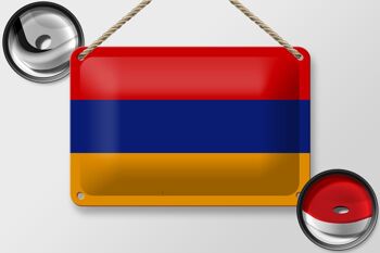 Drapeau en étain de l'arménie, 18x12cm, décoration du drapeau de l'arménie 2