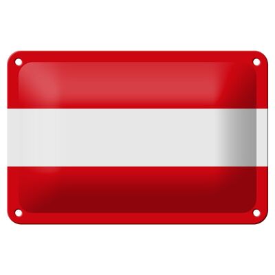 Targa in metallo Bandiera Austria 18x12 cm Decorazione bandiera austriaca
