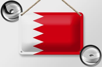 Drapeau en étain 18x12cm, drapeau de bahreïn, décoration de drapeau de bahreïn 2