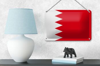Drapeau en étain 18x12cm, drapeau de bahreïn, décoration de drapeau de bahreïn 4