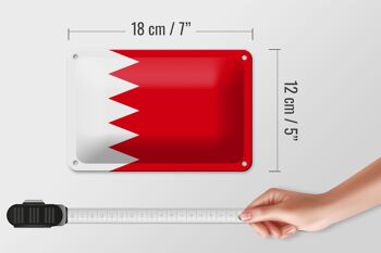 Drapeau en étain 18x12cm, drapeau de bahreïn, décoration de drapeau de bahreïn 5
