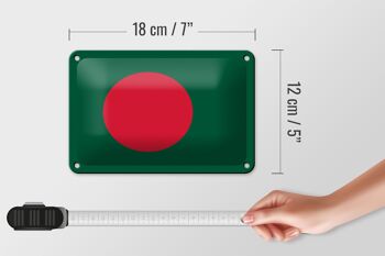Drapeau en étain du Bangladesh, 18x12cm, décoration du drapeau du Bangladesh 5