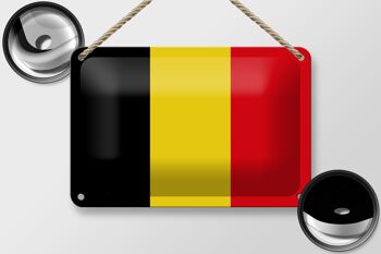 Signe en étain drapeau de la belgique, 18x12cm, décoration du drapeau de la belgique 2