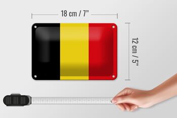 Signe en étain drapeau de la belgique, 18x12cm, décoration du drapeau de la belgique 5