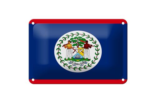 Blechschild Flagge Belizes 18x12cm Flag of Belize Dekoration
