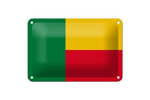 Blechschild Flagge Benins 18x12cm Flag of Benin Dekoration