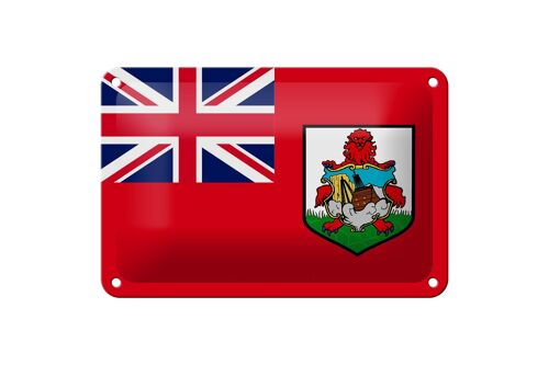 Blechschild Flagge Bermudas 18x12cm Flag of Bermuda Dekoration
