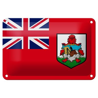 Blechschild Flagge Bermudas 18x12cm Flag of Bermuda Dekoration