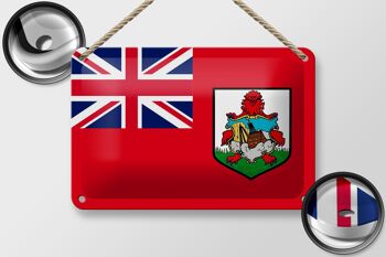 Drapeau des Bermudes en étain, 18x12cm, décoration du drapeau des Bermudes 2