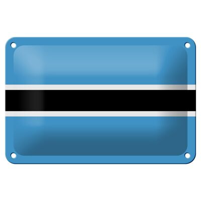 Targa in metallo Bandiera del Botswana 18x12 cm Decorazione bandiera del Botswana