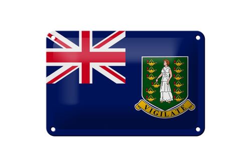 Blechschild Flagge Britischen Jungferninseln 18x12cm Flag Dekoration