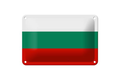 Blechschild Flagge Bulgariens 18x12cm Flag of Bulgaria Dekoration