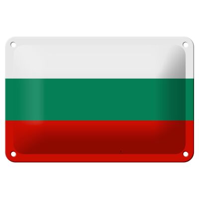 Cartel de chapa con bandera de Bulgaria, 18x12cm, decoración de bandera de Bulgaria