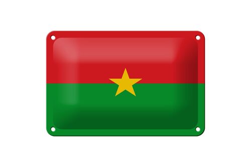 Blechschild Flagge Burkina Fasos 18x12cm Flag Burkina Faso Dekoration