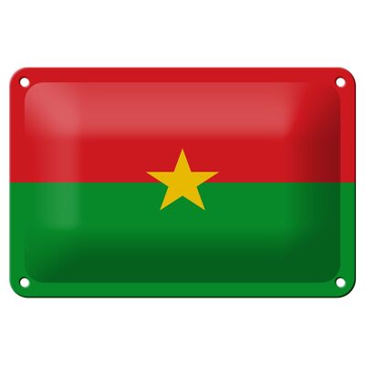 Drapeau du Burkina Faso en étain, 18x12cm, décoration du Burkina Faso