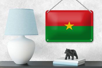 Drapeau du Burkina Faso en étain, 18x12cm, décoration du Burkina Faso 4