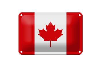 Signe en étain drapeau du Canada 18x12cm, décoration du drapeau du Canada 1