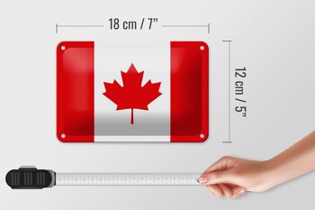 Signe en étain drapeau du Canada 18x12cm, décoration du drapeau du Canada 5