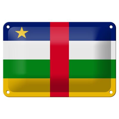Blechschild Flagge Zentralafrikanischen Republik 18x12cm Dekoration