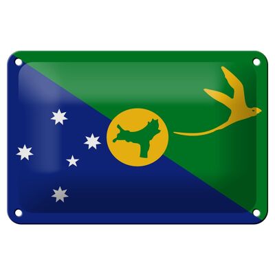 Blechschild Flagge Weihnachtsinsel 18x12cm Christmas Island Dekoration