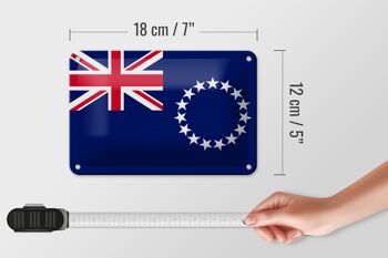 Drapeau en étain des îles Cook, 18x12cm, décoration du drapeau des îles Cook 5