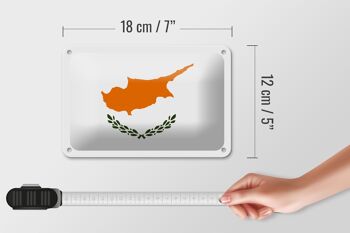 Drapeau de chypre en étain, 18x12cm, décoration du drapeau de chypre 5