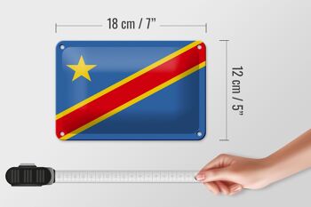 Drapeau en étain de la rd Congo, 18x12cm, décoration démocratique du Congo 5