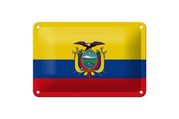 Signe en étain drapeau de l'équateur 18x12cm, décoration du drapeau de l'équateur 1