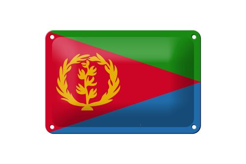 Blechschild Flagge Eritreas 18x12cm Flag of Eritrea Dekoration