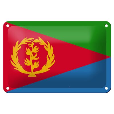 Targa in metallo Bandiera dell'Eritrea 18x12 cm Decorazione bandiera dell'Eritrea