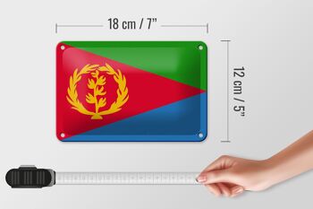 Signe en étain drapeau de l'érythrée 18x12cm, décoration du drapeau de l'érythrée 5